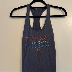 Under Armor American Red White and Blue racer back tank